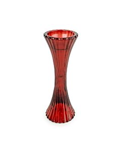 Candlelight Glass Candlestick - Red